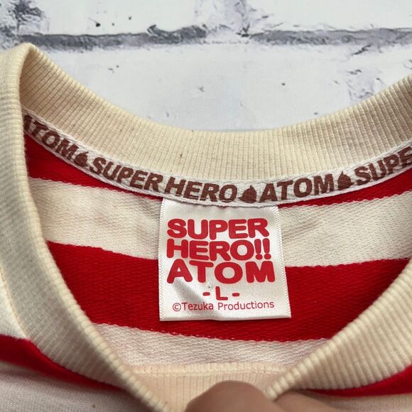 Astroboy Shirt Men's Large Red Striped Tezuka Productions Super Hero Atom Anime - Picture 6 of 16